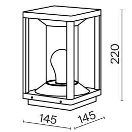 Светильник Cell 1х15Вт E27 IP54 ландшафтный Maytoni O452FL-01GF