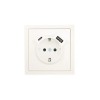 Розетка 1-мест. с/з Type-C+USB разъем СП ZIMA IP20 слон. кость LEZARD 704-9088-181TC