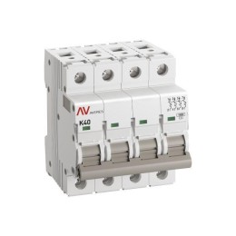 Выключатель автоматический модульный 4п K 40А 10кА AV-10 AVERES EKF mcb10-4-40K-av
