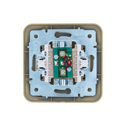 Розетка телевизионная проходная TV СП ASTI IP20 в сборе золото. LEZARD 7081-3636-129