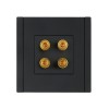 Аудиорозетка 4-м FORTE&PIANO FP139 черн. IEK FP-S40-K02