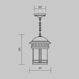 Светильник Salamanca 1х60Вт E27 IP44 подвесной Maytoni O031PL-01BR