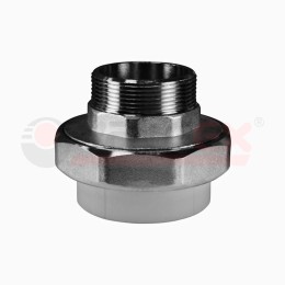 Муфта комб. разъем. (американка) с наружной резьбой 25х3/4дюйм (100/25) сер. VALFEX 10156020Г