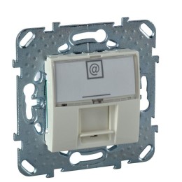 Розетка компьютерная 1-м СП Unica RJ45 кат.5E механизм беж. SchE MGU5.421.25ZD