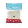 Розетка телевизионная проходная TV СП ASTI IP20 в сборе крем. LEZARD 7081-0303-129