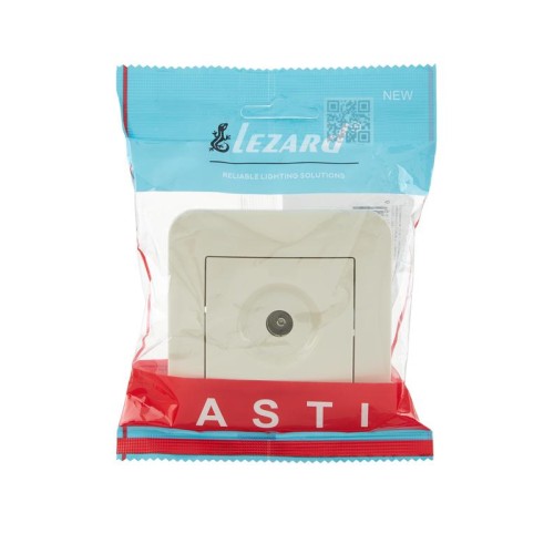 Розетка телевизионная проходная TV СП ASTI IP20 в сборе крем. LEZARD 7081-0303-129