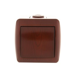 Выключатель 1-кл. ОП Nata 10А IP20 вишня LEZARD 710-0600-100