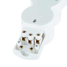 Колодка розеточная 4 гнезда с заземлением с выключателем Quick Fix (быстрое подключение) 3680Вт Duwi