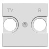 Накладка для TV-R розетки 2мод. Zenit серебристый ABB 2CLA225080N1301