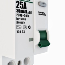 Выключатель дифференциального тока (УЗО) 2п 25А 30мА тип AC 6кА УЗО-03 DEKraft 14054DEK