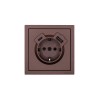 Розетка 1-мест. с/з Type-C+USB разъем СП ZIMA IP20 шоколад LEZARD 704-7388-181TC