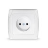 Розетка 1-м СП Маргарита 16А IP20 без заземл. защ. шторки бел. UNIVersal М0022