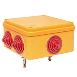 Коробка огнестойкая E90 100х100х50мм 4п с клеммником 1.5-2.5кв.мм IP55 EKF plc-kmrf-100-4-02