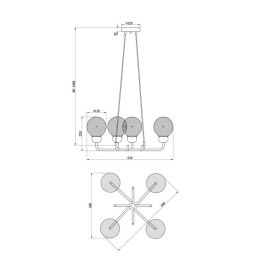 Люстра Venetti 40Вт E14х4 IP20 Freya FR5114PL-04G