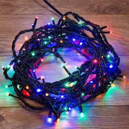 Гирлянда светодиодная управляемая"Нить" 20м 200LED мультиколор 20Вт 220-240В IP65 8 режимов провод П