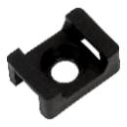 Площадка под хомуты с монтажным отверстием PCP-S 22х16-100BL PA6.6 черн. (уп.100шт) Jazzway 5055209