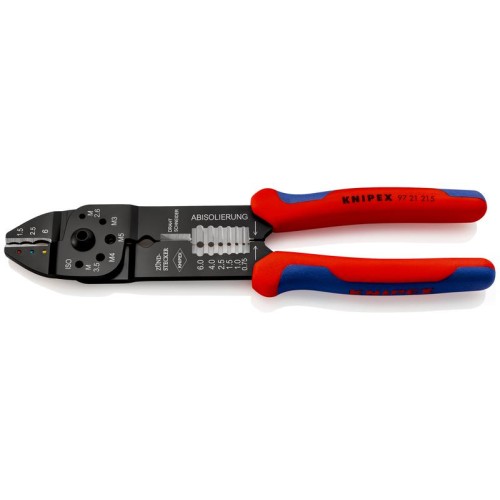 Пресс-клещи для резки и зачистки кабеля 3 гнезда Knipex KN-9721215