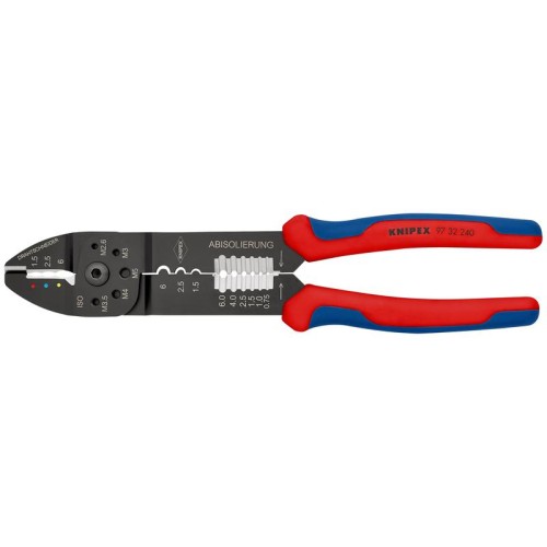Пресс-клещи для резки и зачистки кабеля 3 гнезда Knipex KN-9732240