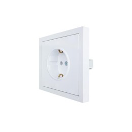 Розетка 1-мест. с/з ПБТ СП ZIMA безвинт. зажим бел. LEZARD 704-0288-122BQC