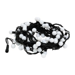 Гирлянда светодиодная "Мультишарики" 10м d23мм 80LED тепл. бел. 230В IP67 постоян. свечение провод к
