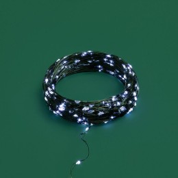 Гирлянда светодиодная "Роса" 30м 300LED бел. IP20 230В с контроллером провод зел. Neon-Night 303-275