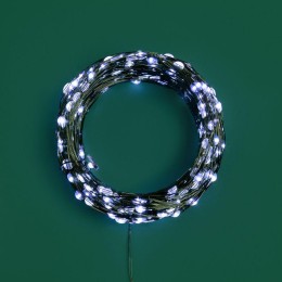 Гирлянда светодиодная "Роса" 50м 500LED бел. IP20 230В с контроллером провод зел. Neon-Night 303-285