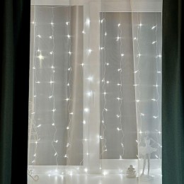 Гирлянда светодиодная "Светодиодный Дождь" 1.5х1.5м LED бел. свечение с динамикой провод прозр. 230В