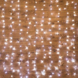 Гирлянда светодиодная "Светодиодный Дождь" 3х2м LED бел. свечение с динамикой провод прозр. 230В Neo