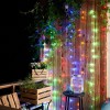 Гирлянда светодиодная "Светодиодный Дождь" 3х2м LED мультиколор свечение с динамикой провод прозр. 2
