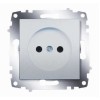 Розетка 1-м СП 1мод. Cosmo 16А IP20 без заземл. механизм алюм. ABB 619-011000-215