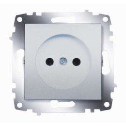 Розетка 1-м СП 1мод. Cosmo 16А IP20 без заземл. механизм алюм. ABB 619-011000-215
