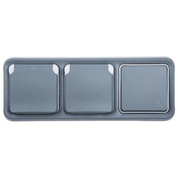 Розетка 1-м СП Plexo 16А IP55 2P+E с заземл. с крышкой немецк. стандарт винтов. клеммы механизм сер.