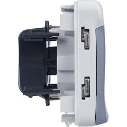 Розетка 1-м СП Plexo 16А IP55 2P+E с заземл. с крышкой немецк. стандарт винтов. клеммы механизм сер.