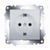 Розетка 1-м СП 1мод. Cosmo 16А IP20 с заземл. механизм алюм. ABB 619-011000-217