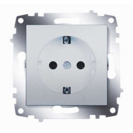 Розетка 1-м СП 1мод. Cosmo 16А IP20 с заземл. механизм алюм. ABB 619-011000-217