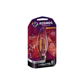 Лампа светодиодная KOSMOS premium 2.4Вт свеча "Золотая Нить" E14 230В 3000К Космос KLED2.4wCNE1427GF