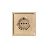 Розетка 1-мест. с/з ПБТ СП ZIMA IP20 10А безвинт. зажим зол. LEZARD 704-3688-122BQC