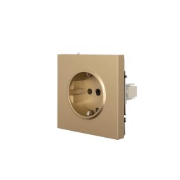 Розетка 1-мест. с/з ПБТ СП ZIMA IP20 10А безвинт. зажим зол. LEZARD 704-3688-122BQC