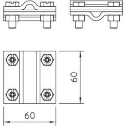 Соединитель крест. проволока-проволока d8-10 252 8-10 CU OBO 5312418