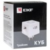Удлинитель "Куб" 2х1.3м 2USB 2.4А+Type C + Ночник 1кв.мм EKF UBA-CUB-2-TC