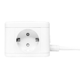 Удлинитель "Куб" 2х1.3м 3USB 2.4А+зарядное устройство 1кв.мм EKF UBA-CUB-3-WC