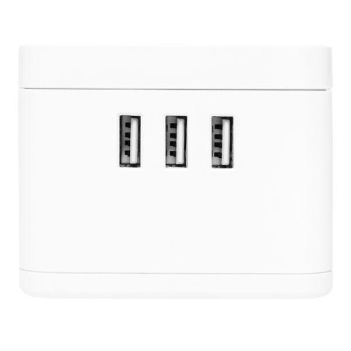 Удлинитель "Куб" 2х1.3м 3USB 2.4А+зарядное устройство 1кв.мм EKF UBA-CUB-3-WC