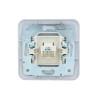 Розетка телефонная евро 1-м СП ASTI IP20 RJ11 в сборе бел. LEZARD 7081-0202-137