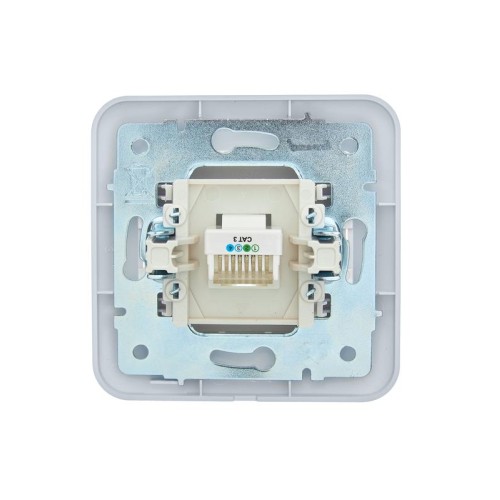 Розетка телефонная евро 1-м СП ASTI IP20 RJ11 в сборе бел. LEZARD 7081-0202-137