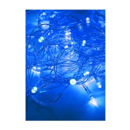 Гирлянда светодиодная 120LED син. прозр. провод 12.8м (11.3+1.5) 8 режимов мигания IP20 син. Космос