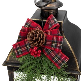 Фонарь декоративный с тремя свечами бронзовый корпус размер 24х24х65см тепл. бел. Neon-Night 513-049