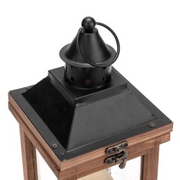 Фонарь декоративный со свечкой корпус из дерева размер 14х14х35cм тепл. бел. Neon-Night 513-075