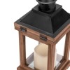 Фонарь декоративный со свечкой корпус из дерева размер 14х14х35cм тепл. бел. Neon-Night 513-075