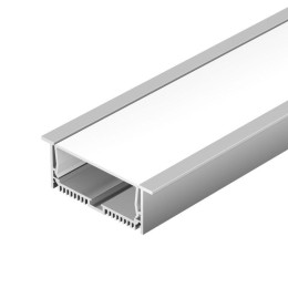 Профиль с экраном SL-LINIA88-F-2500 ANOD+OPAL 2.5м алюм. Arlight 020471