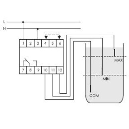 Реле уровня жидкости PZ-818 (без датчиков; двухуровн.; выбор режима работы; раздел. регулир. задержк